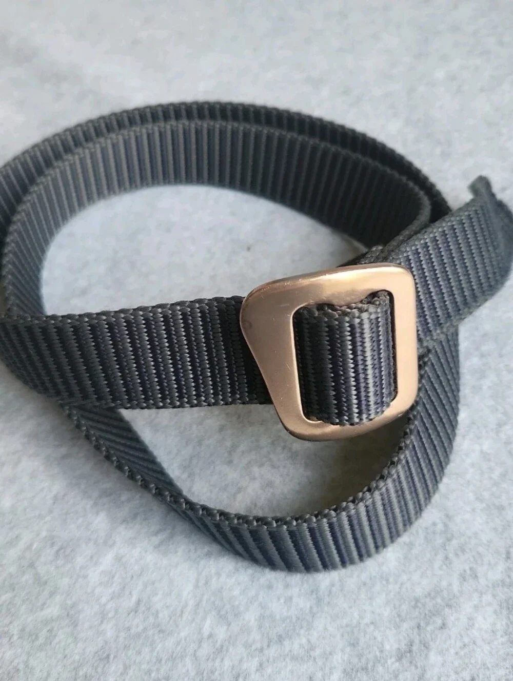 Bison Designs Webbed Belt Mens L Gray Nylon Tactical Military Outdoor USA Made